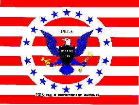 [Republican Party of Angola (P.RE.A.) variant flag]
